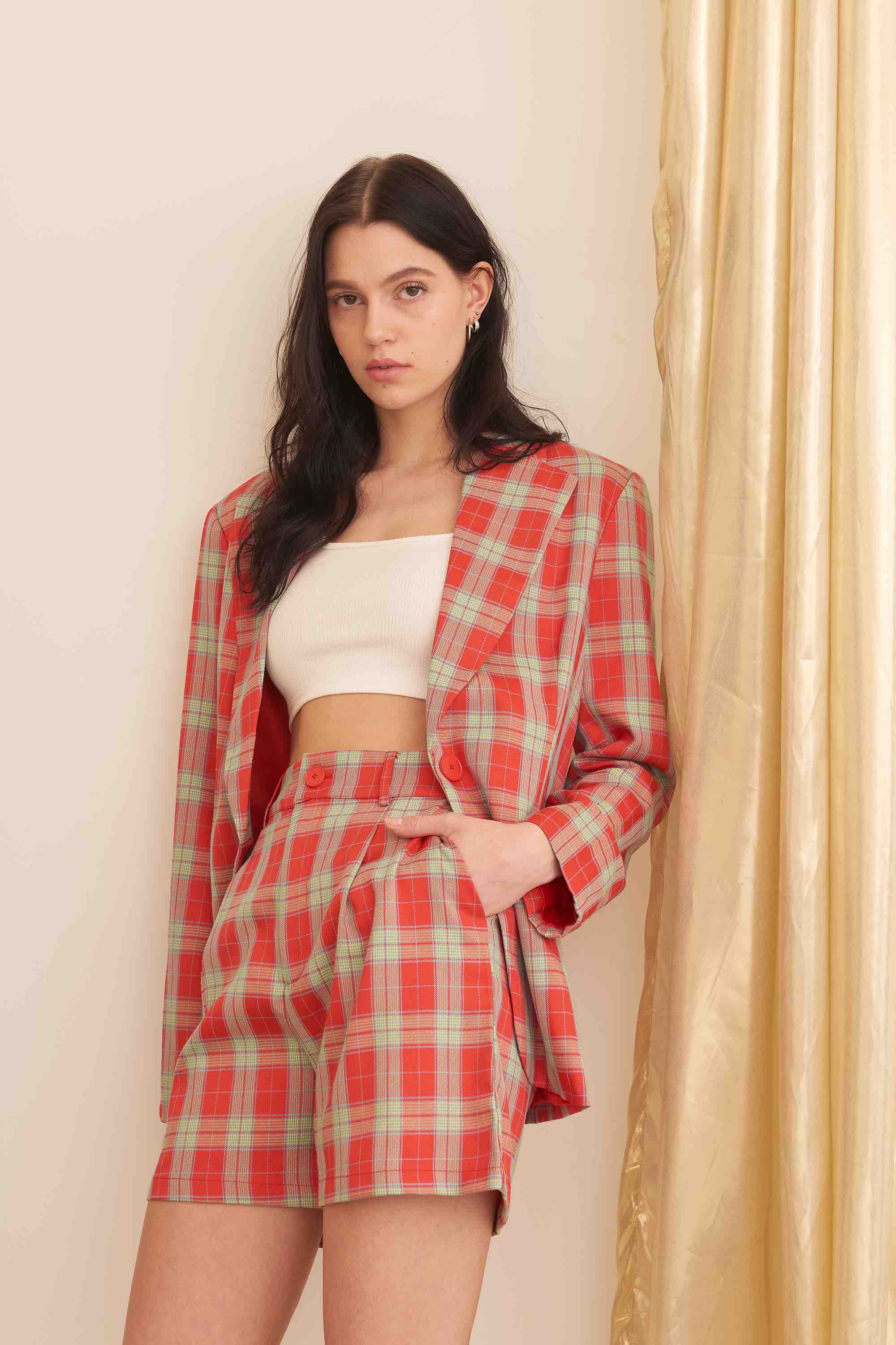 30812 Short à carreaux