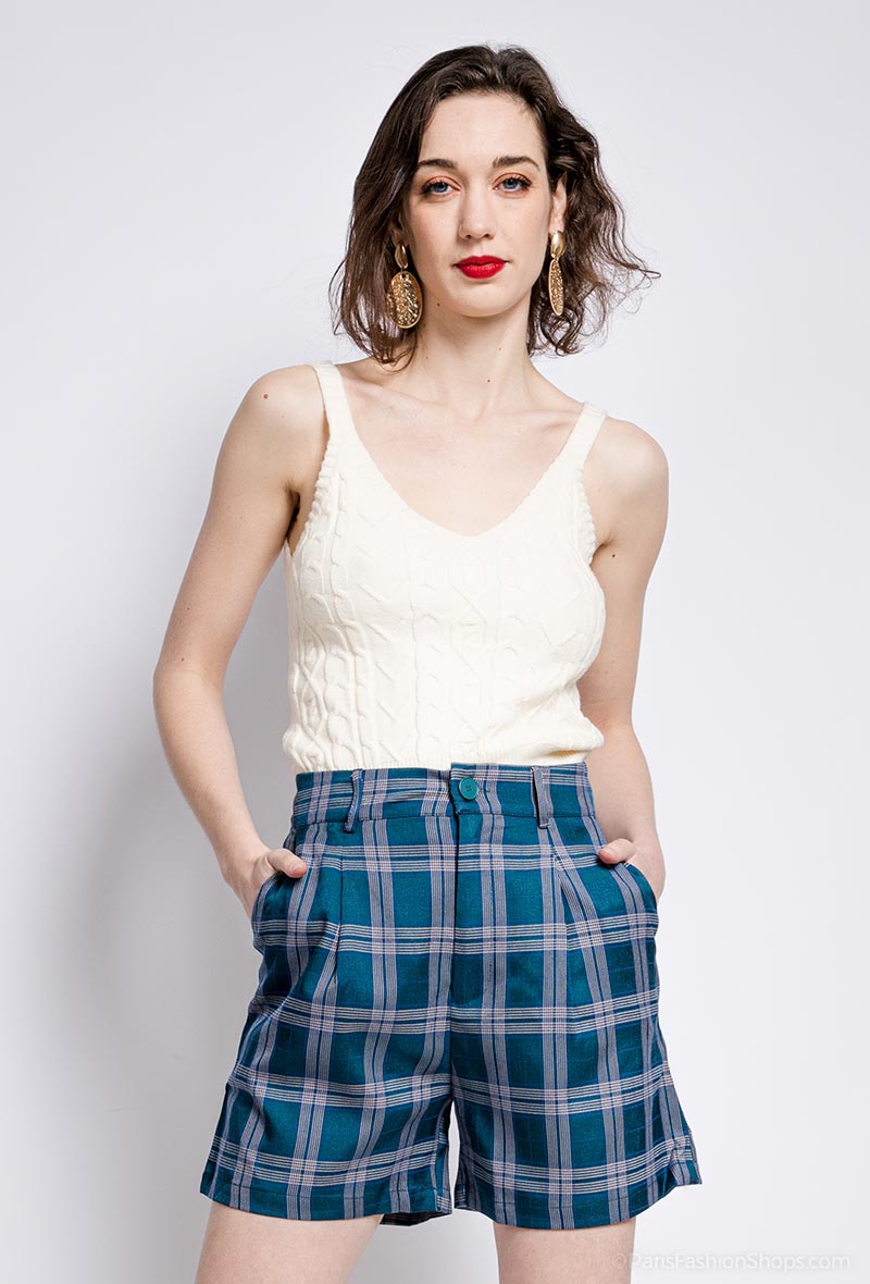 30812 Short à carreaux