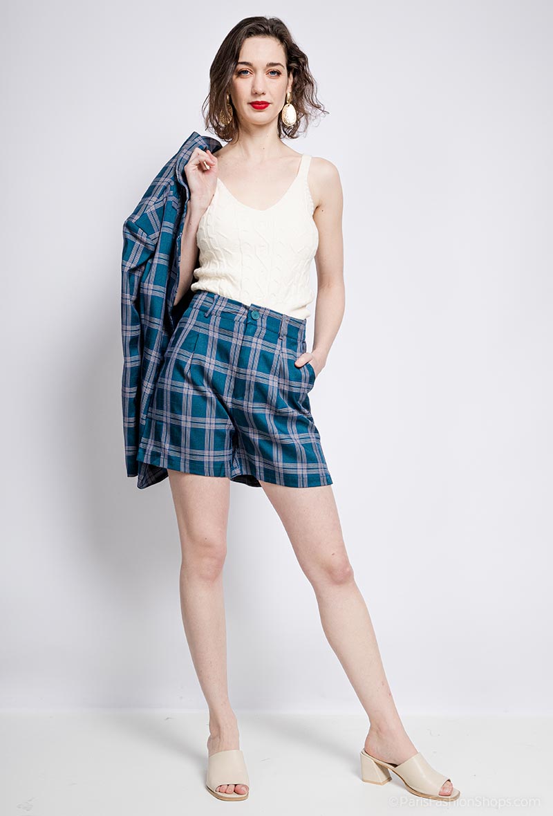30812 Short à carreaux