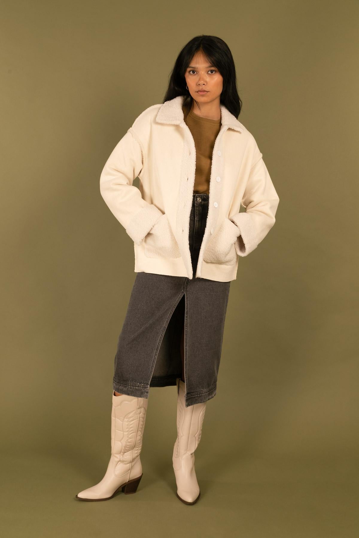 31509 Manteau bi-matière