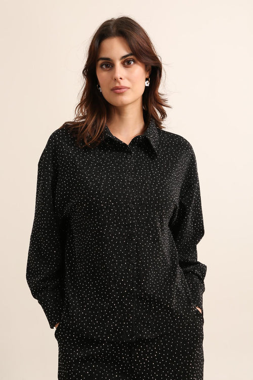 31808 Camisa con diamantes de imitación