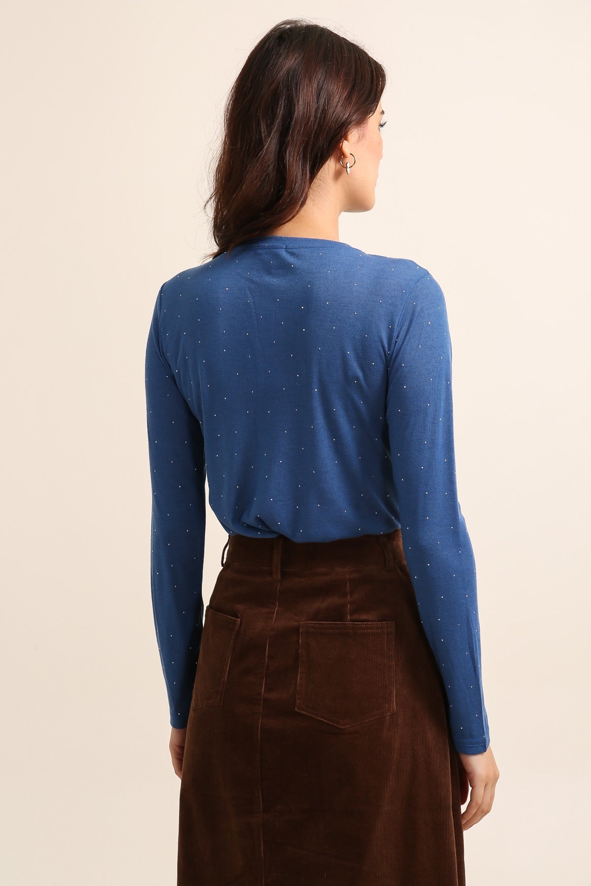 31812 Camiseta con diamantes de imitación