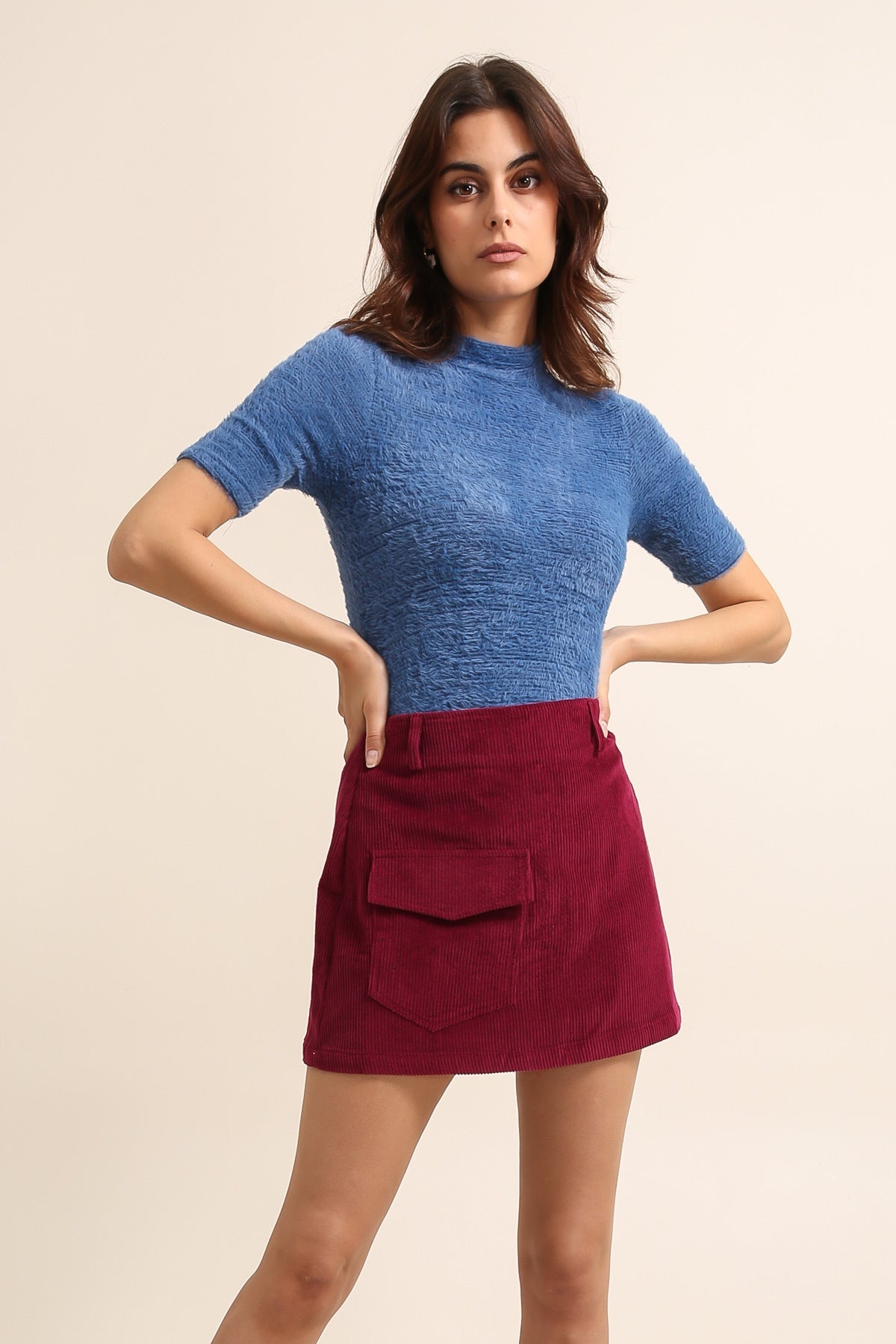 31815 Top façon fourrure