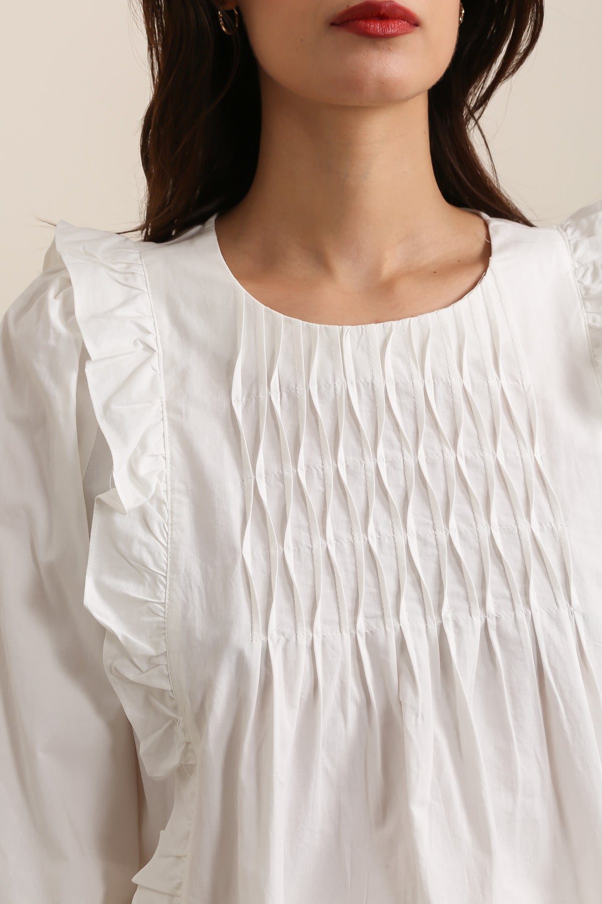 31892 Blouse à surpiqures