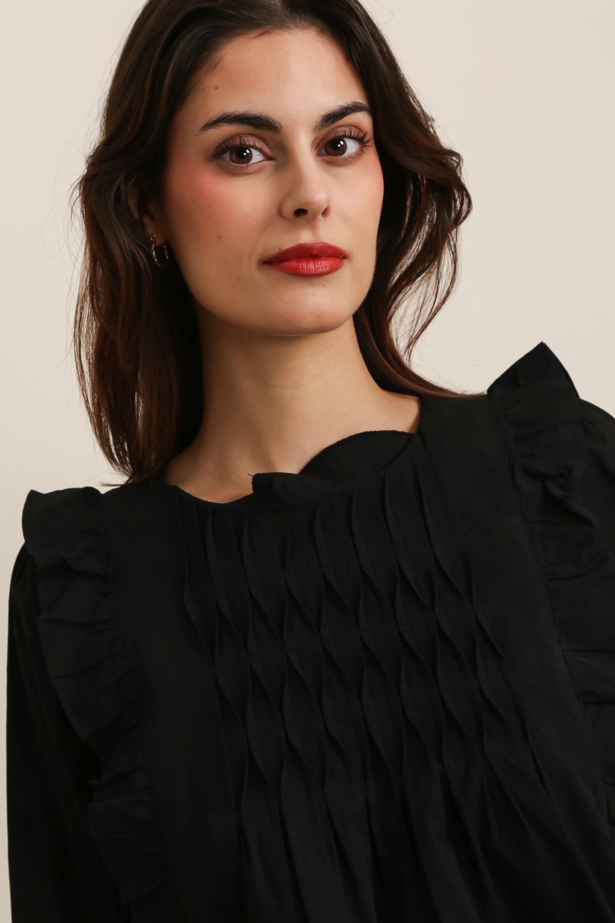 31892 Blouse à surpiqures