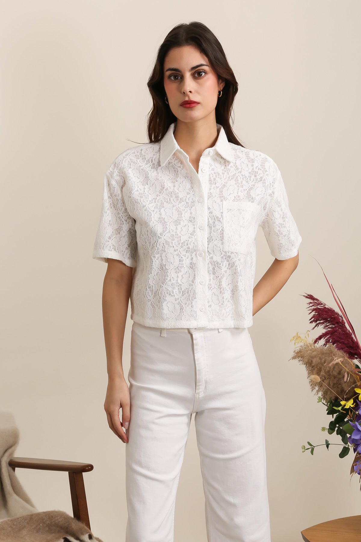 31896 Chemisette en dentelle