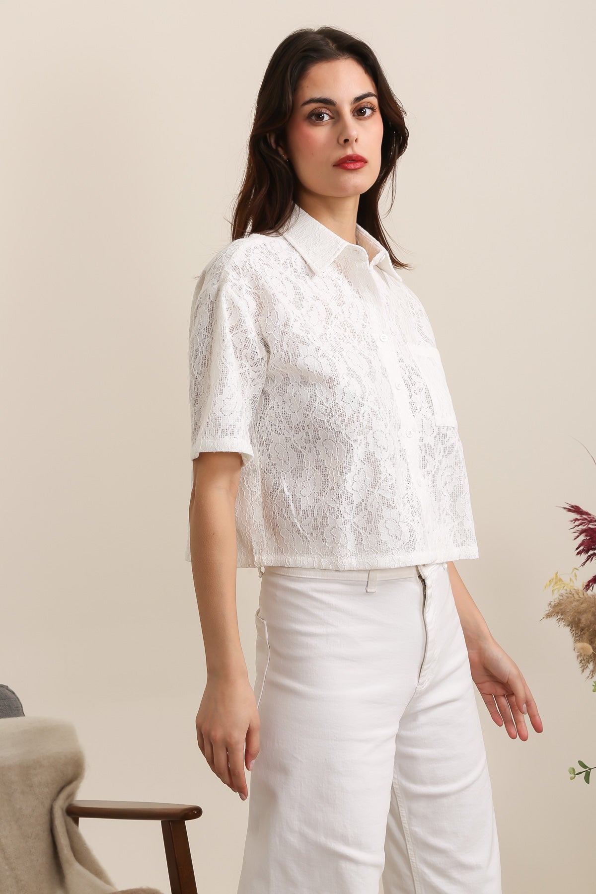 31896 Chemisette en dentelle