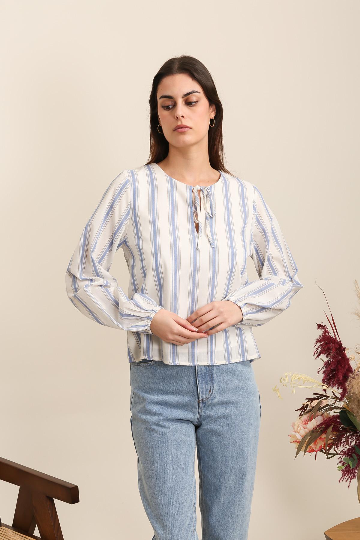 31956 Blouse rayée