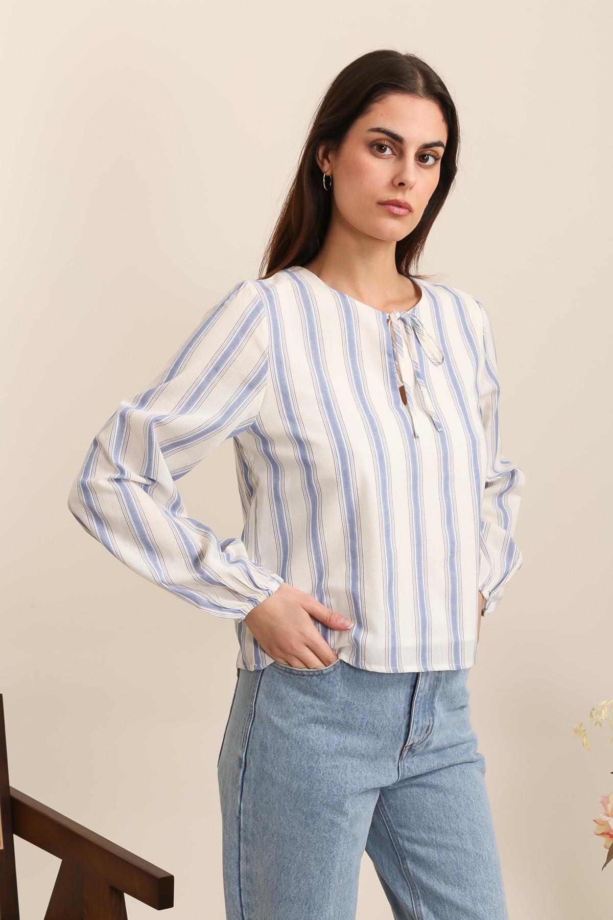 31956 Blouse rayée