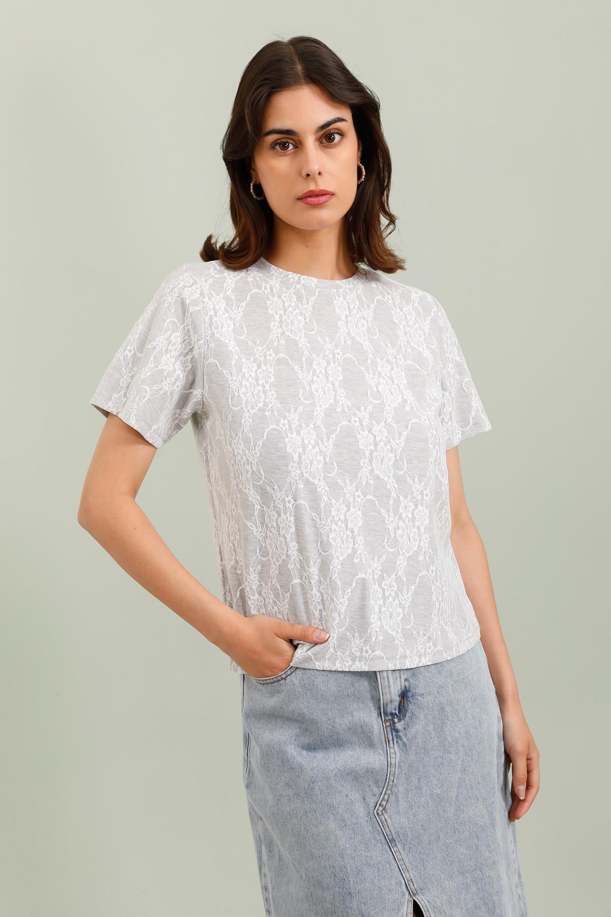 32026 T-shirt dentelle