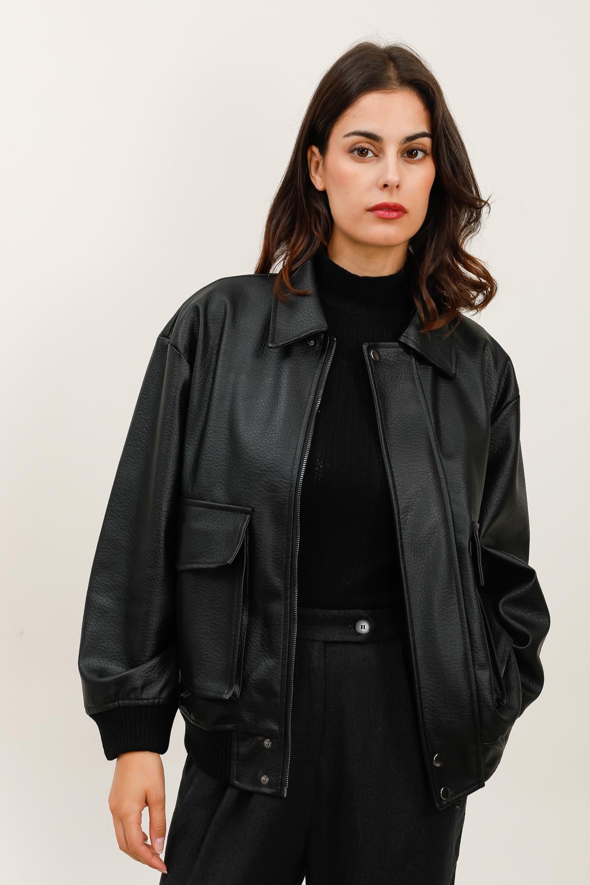 32071 Blouson similicuir