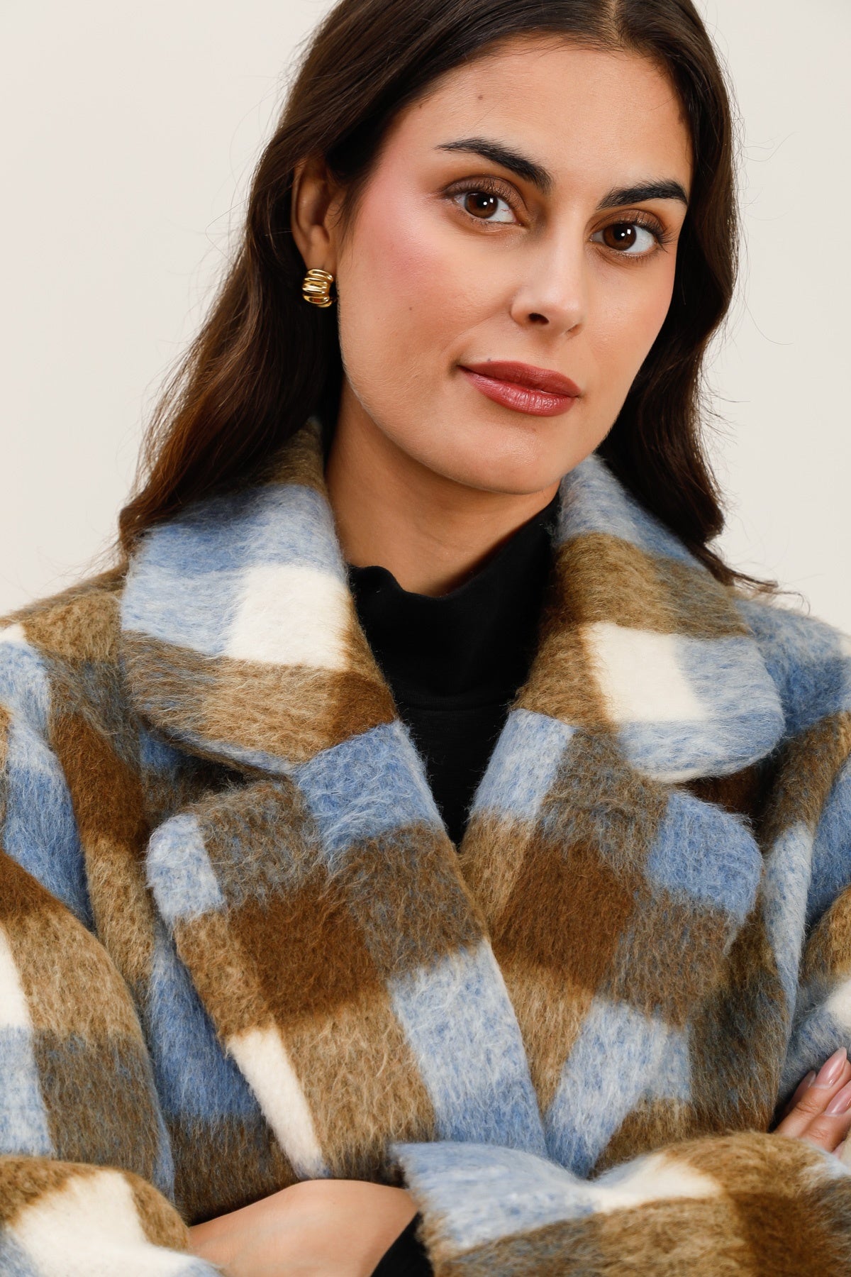 32092 Manteau à carreaux