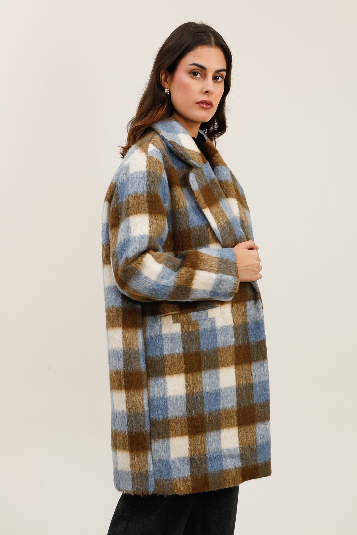 32092 Manteau à carreaux