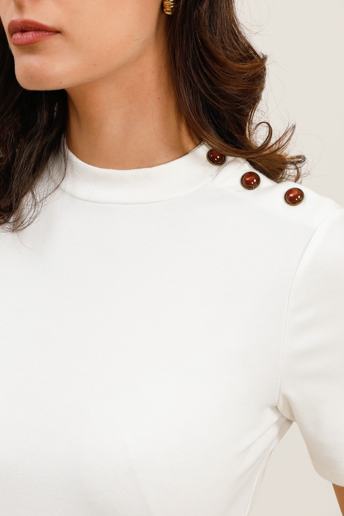 32102 T-shirt col montant