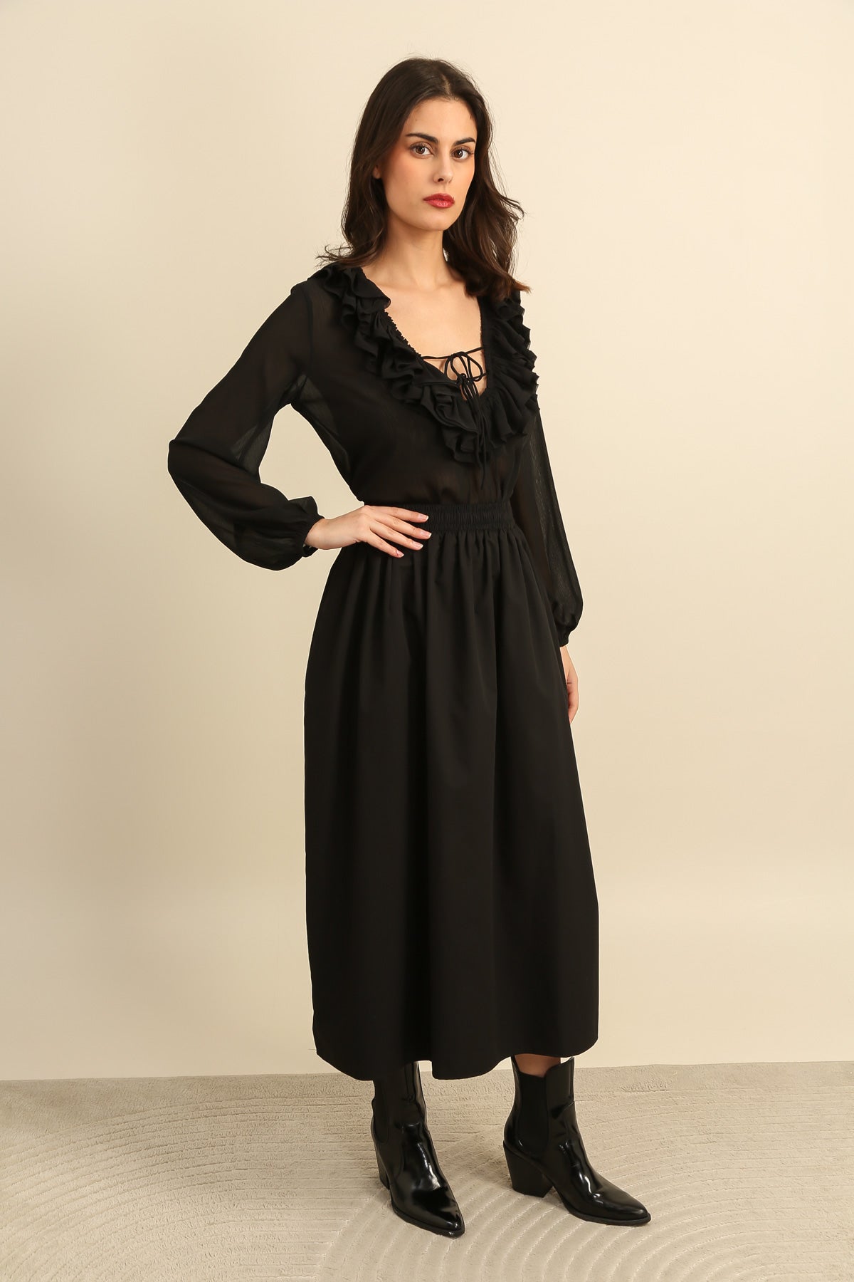 32120 Plain maxi skirt