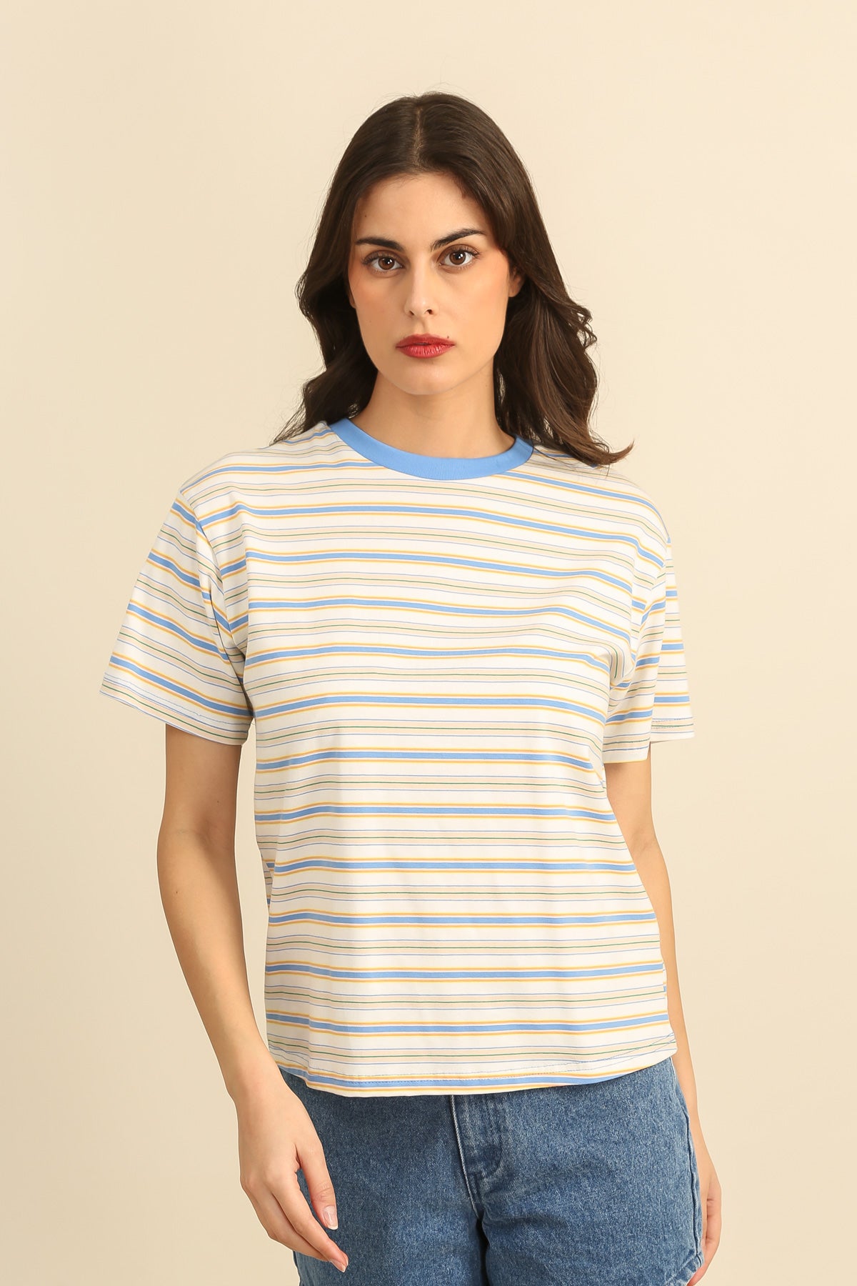 32136 T-shirt vintage rayé