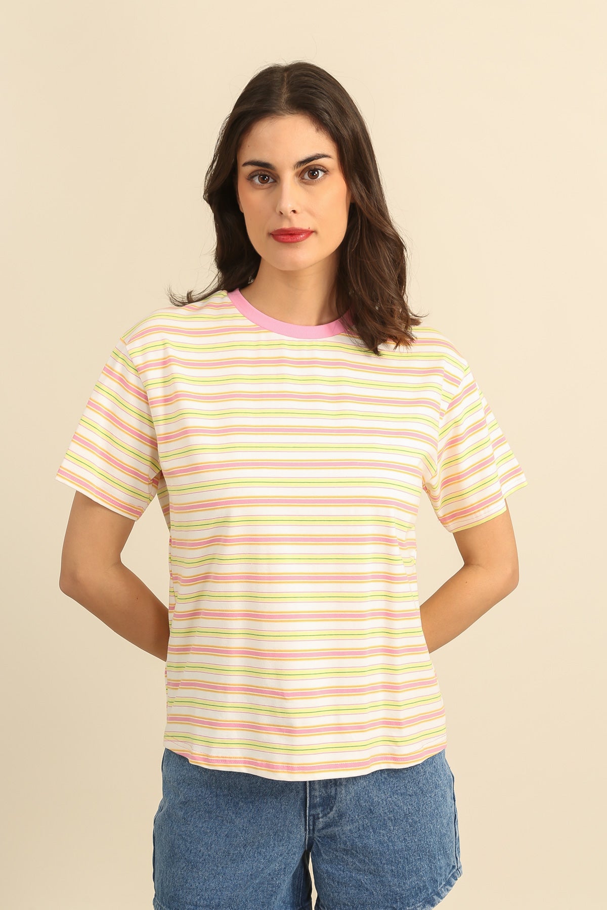 32136 T-shirt vintage rayé