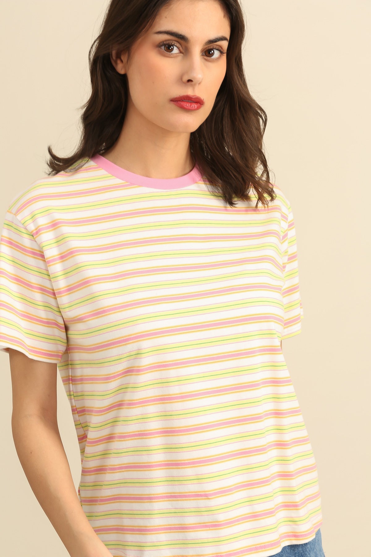 32136 T-shirt vintage rayé