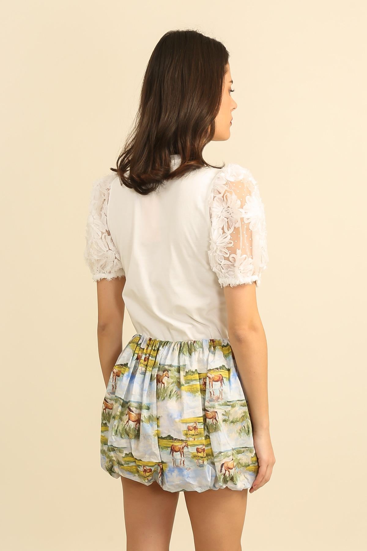 32187 Falda estampada