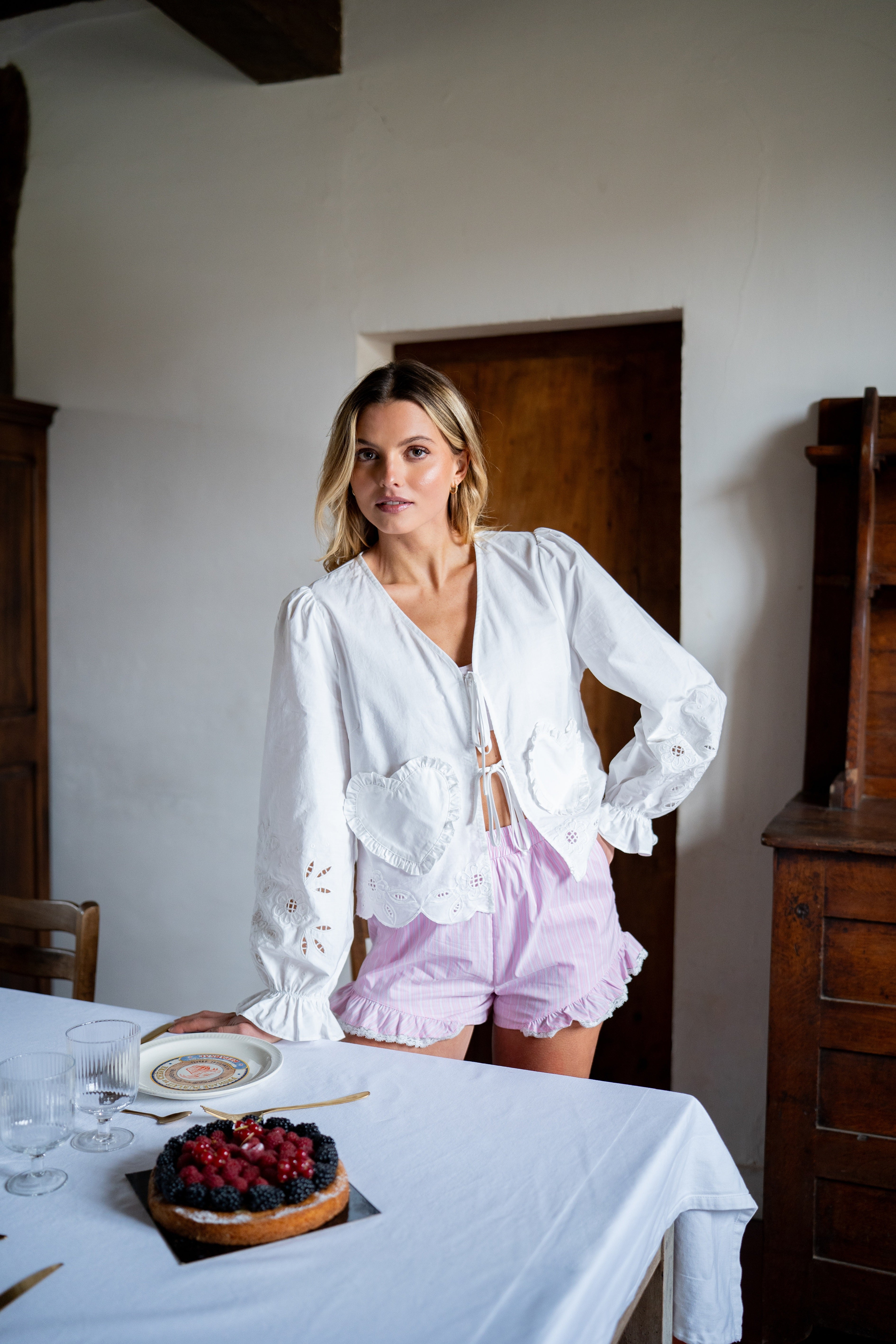 6025 Pantalones cortos a rayas