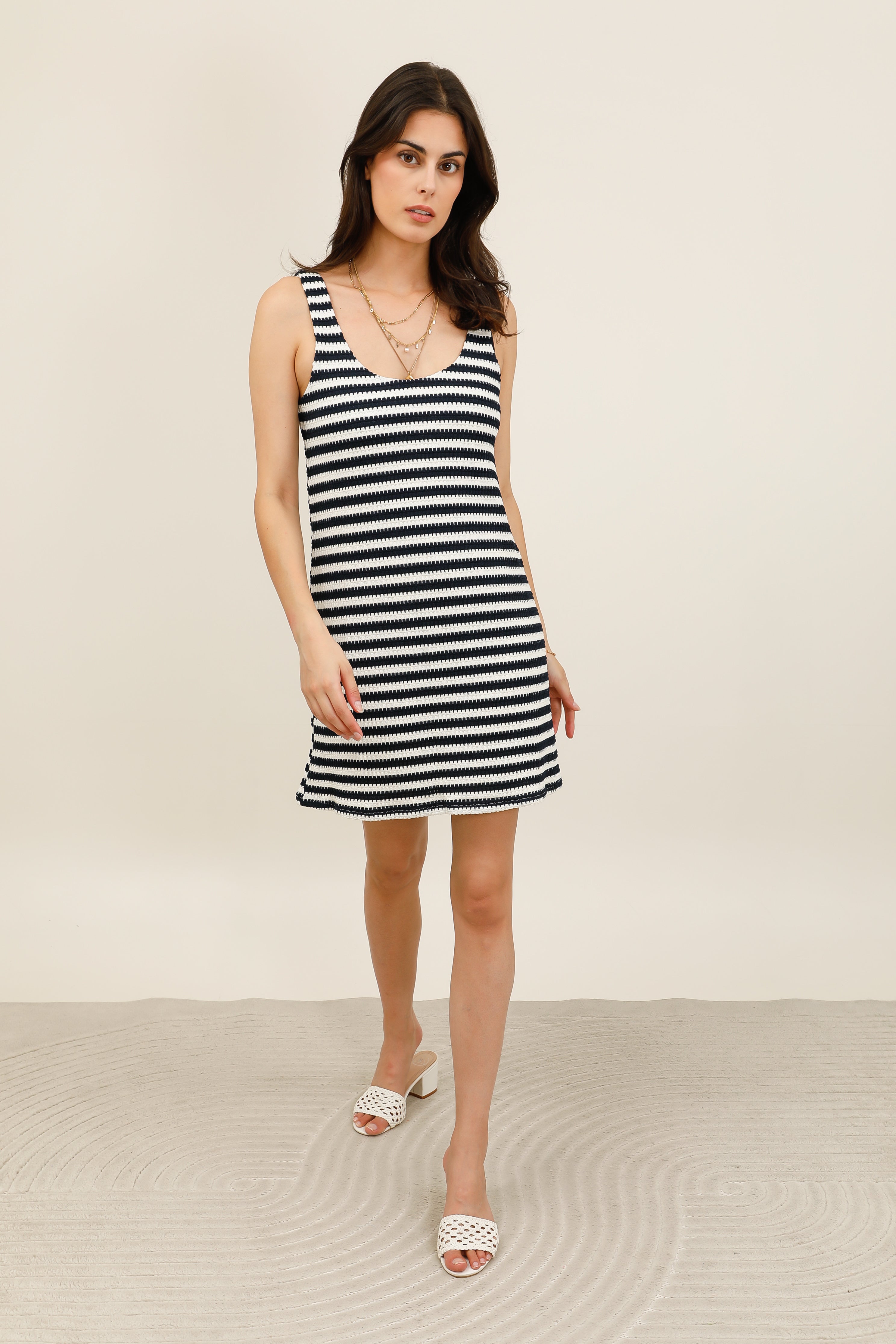 Robe débardeur rayée - 32228