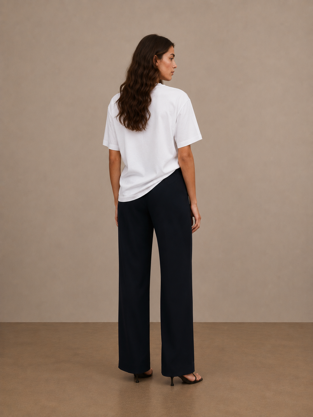 Women's Flowy High-Waisted Straight-Leg Trousers - 32267
