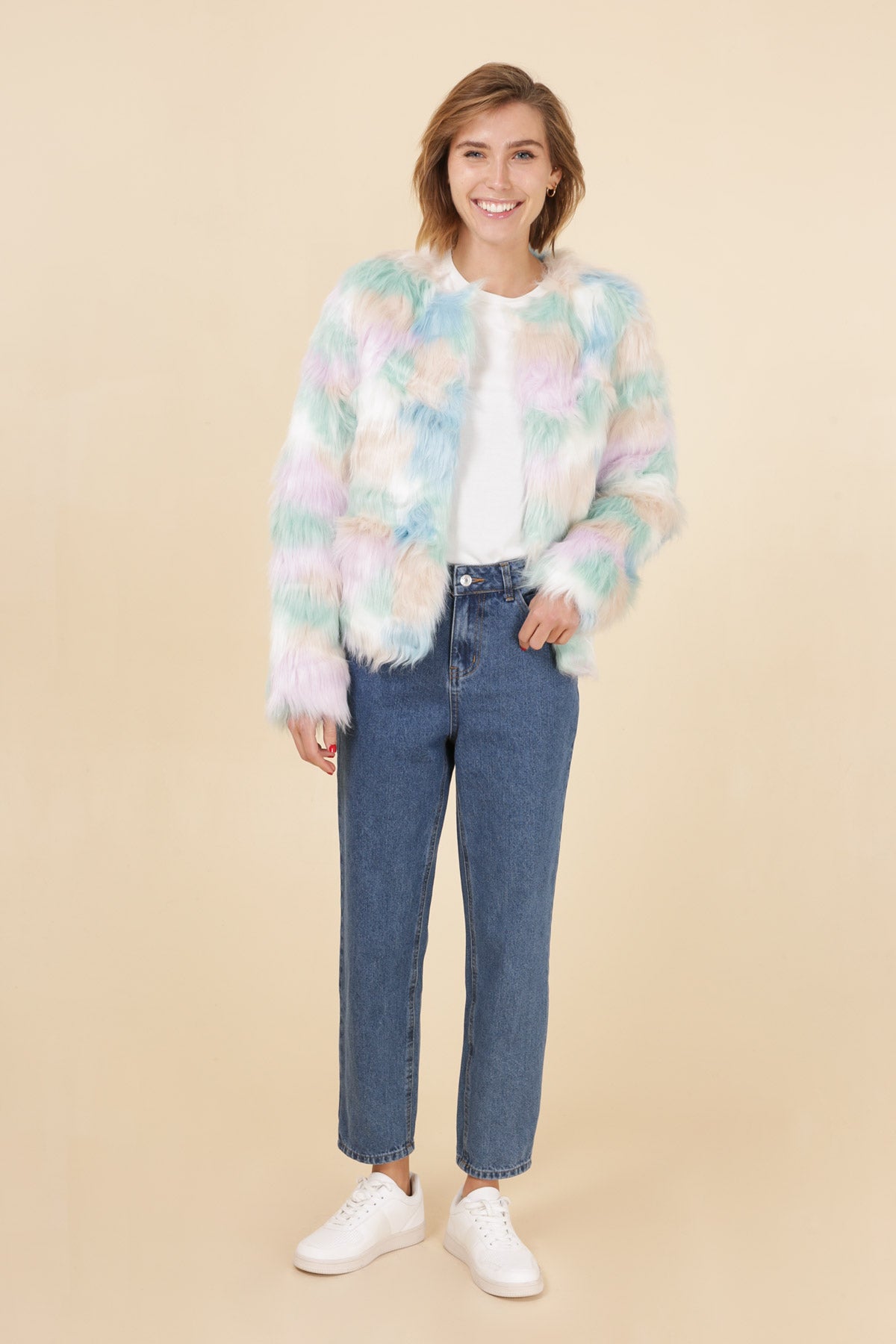 3566 Veste fausse fourrure