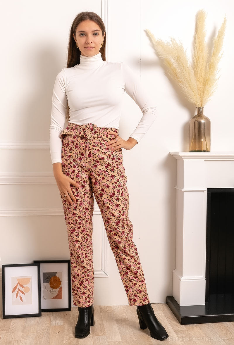 3650 Pantalon fleuri