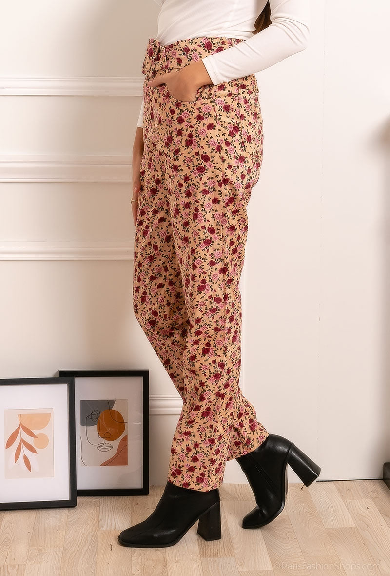 3650 Pantalon fleuri
