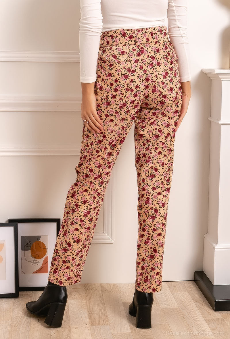 3650 Pantalon fleuri