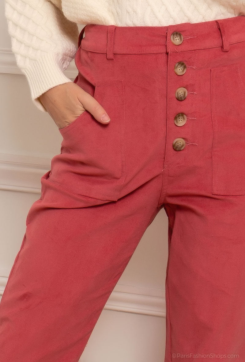 3672 Pantalon en daim