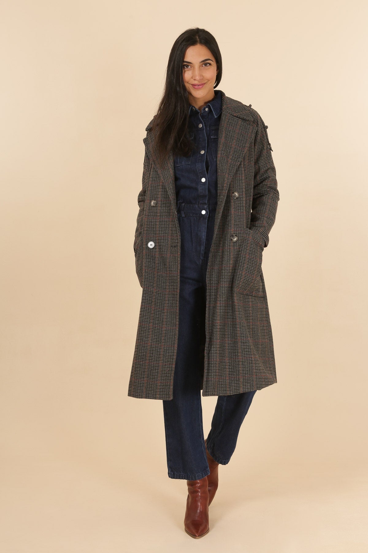 3818 Manteau à carreaux