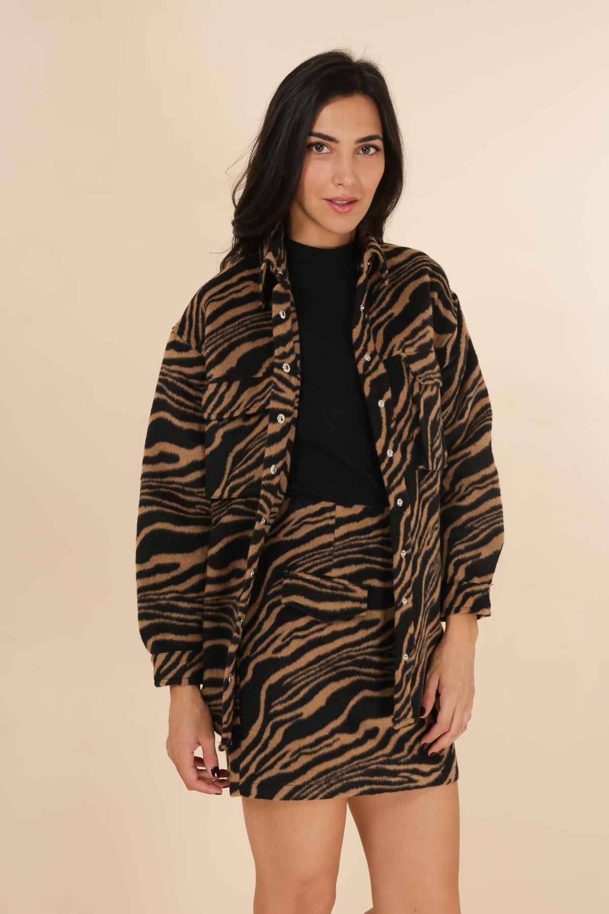 3820 Surchemise zébrée