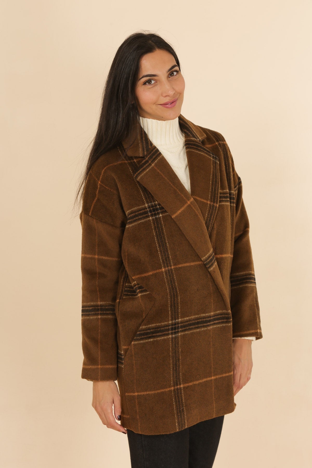 3835 Manteau à carreaux