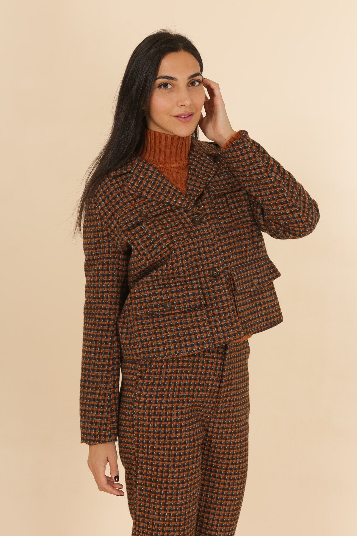 3851 Manteau à carreaux