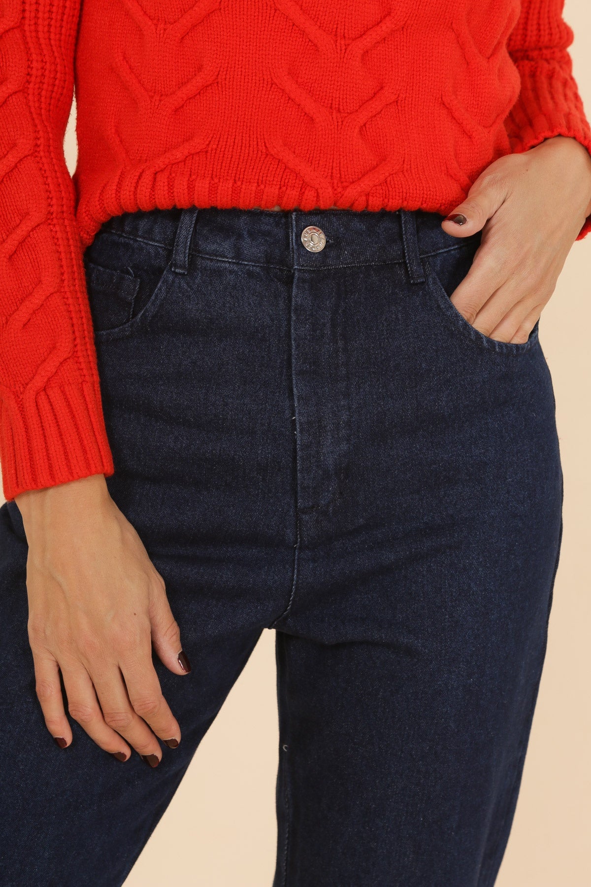 3875 Jeans taille haute