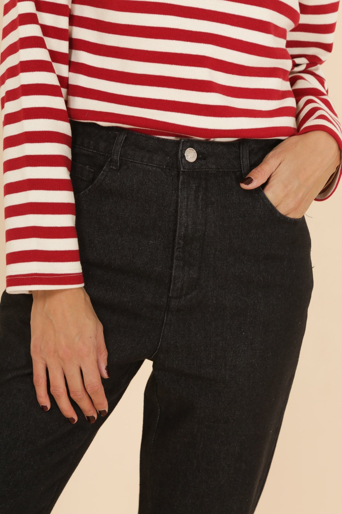 3875 Jeans taille haute