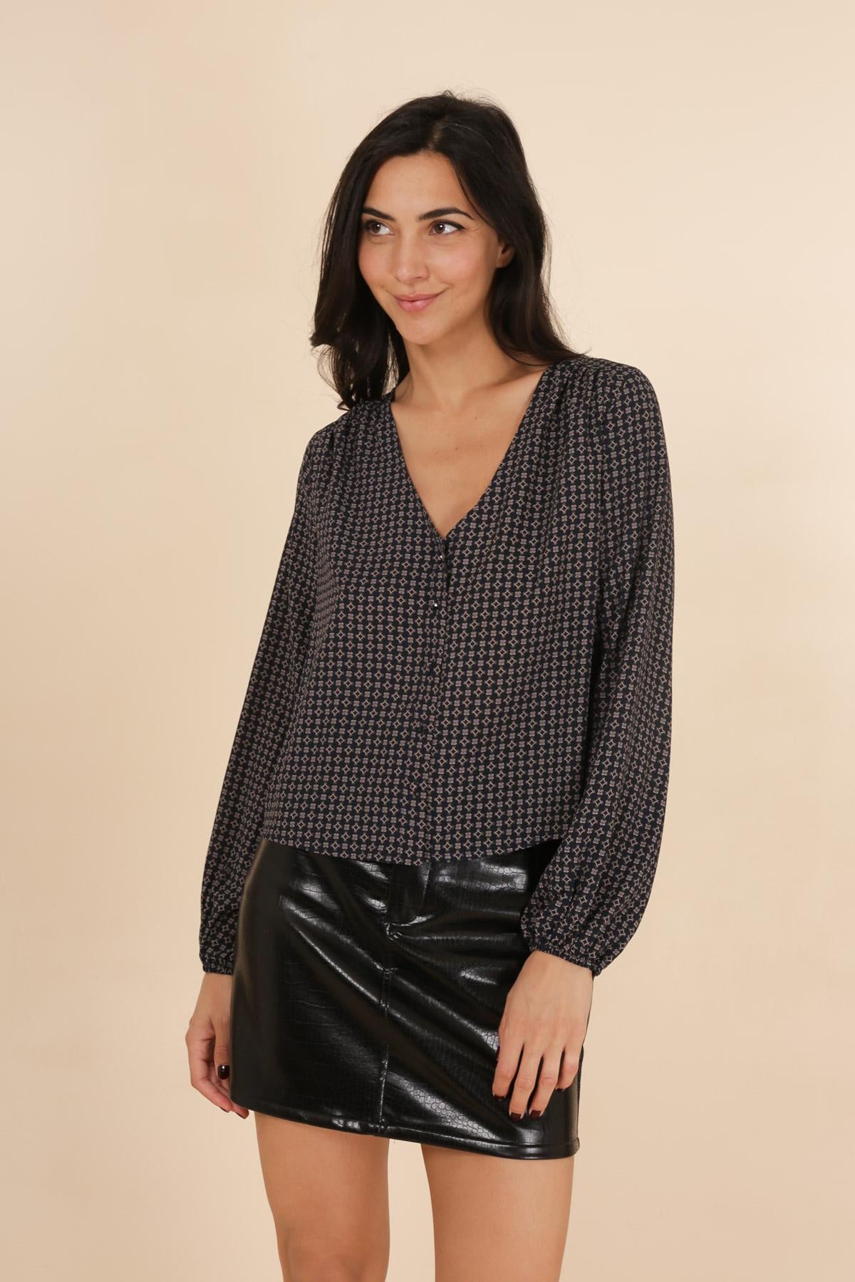 3876 Blouse imprimée