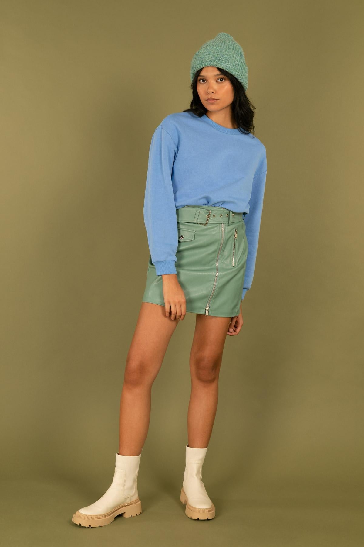 5115 Faux leather skirt