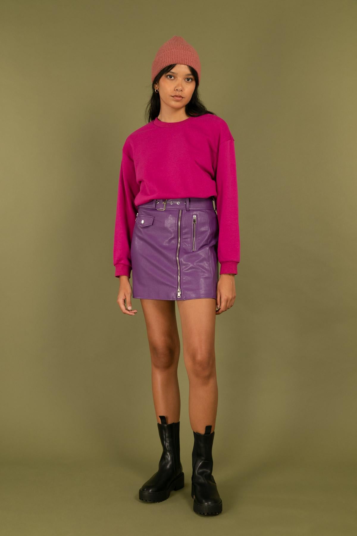 5115 Faux leather skirt