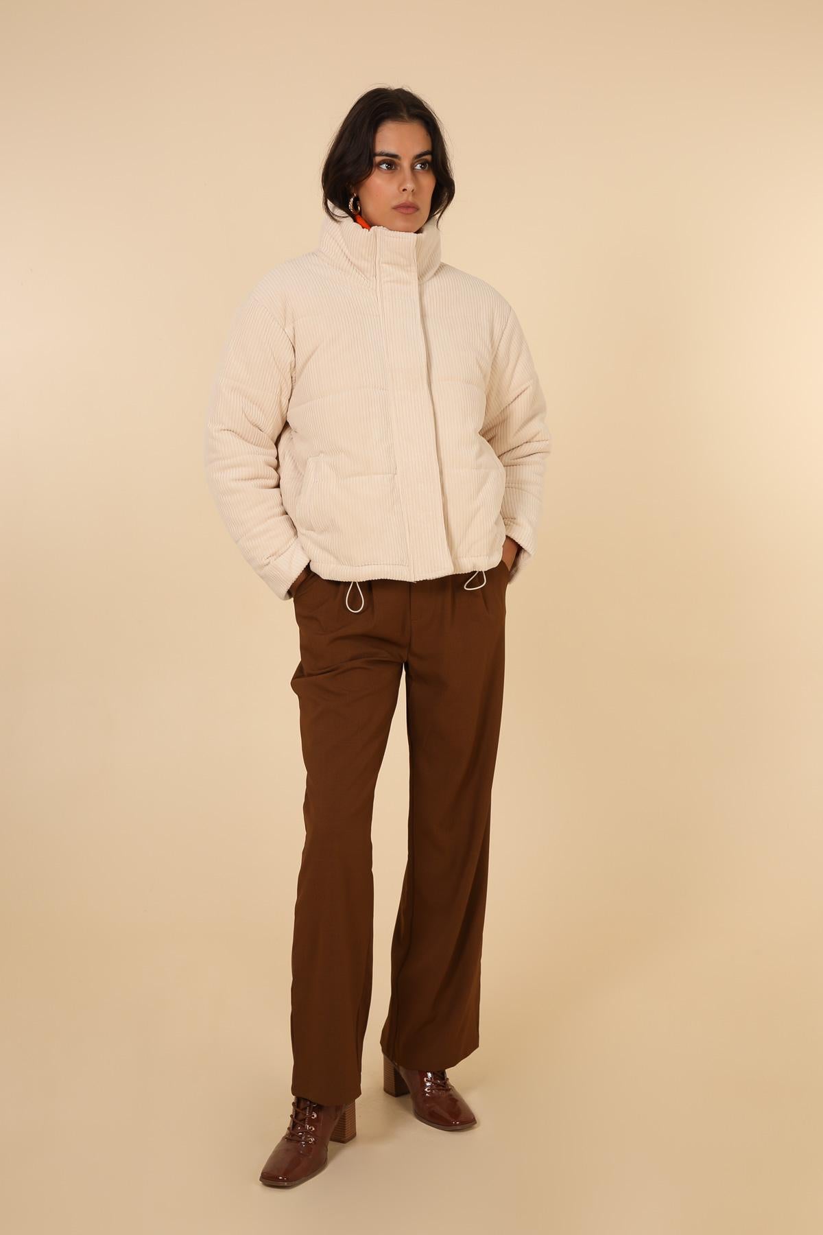 Chaqueta acolchada de terciopelo 5122