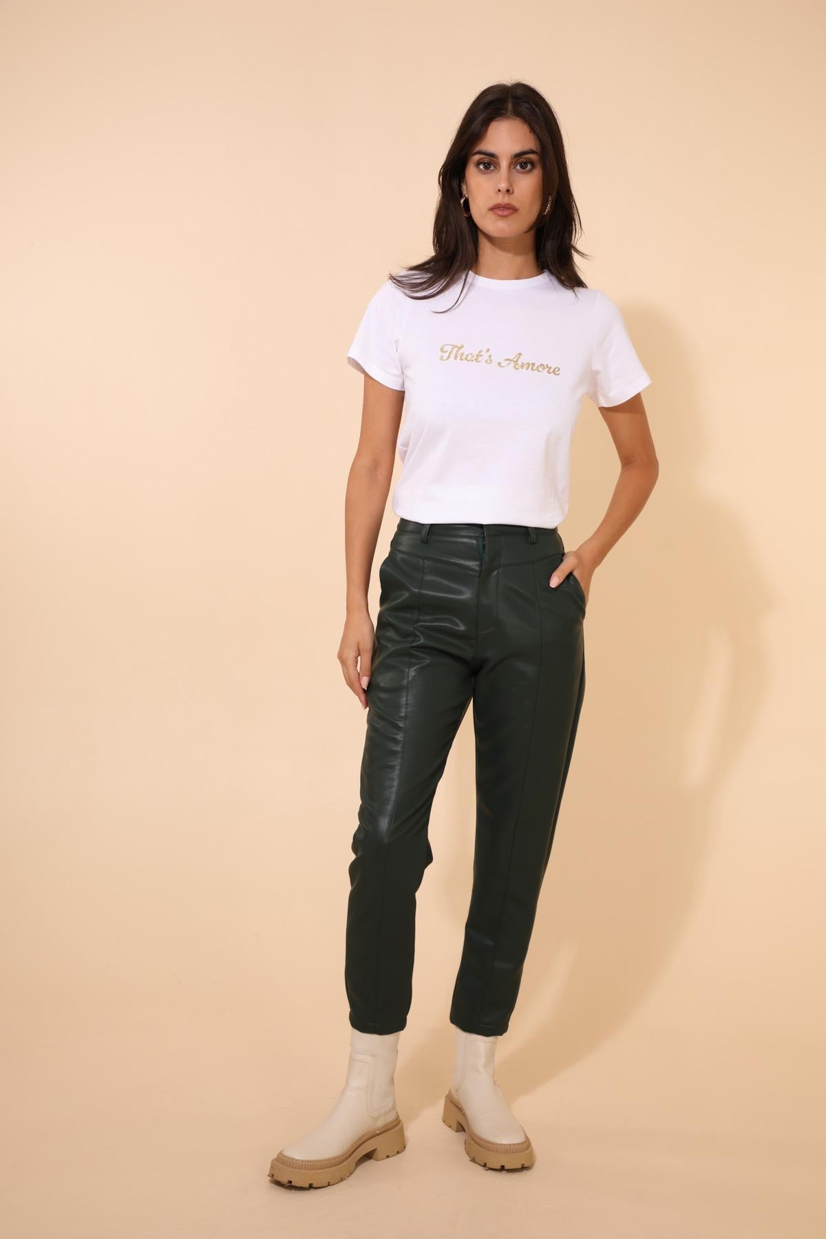 5139 Faux leather trousers
