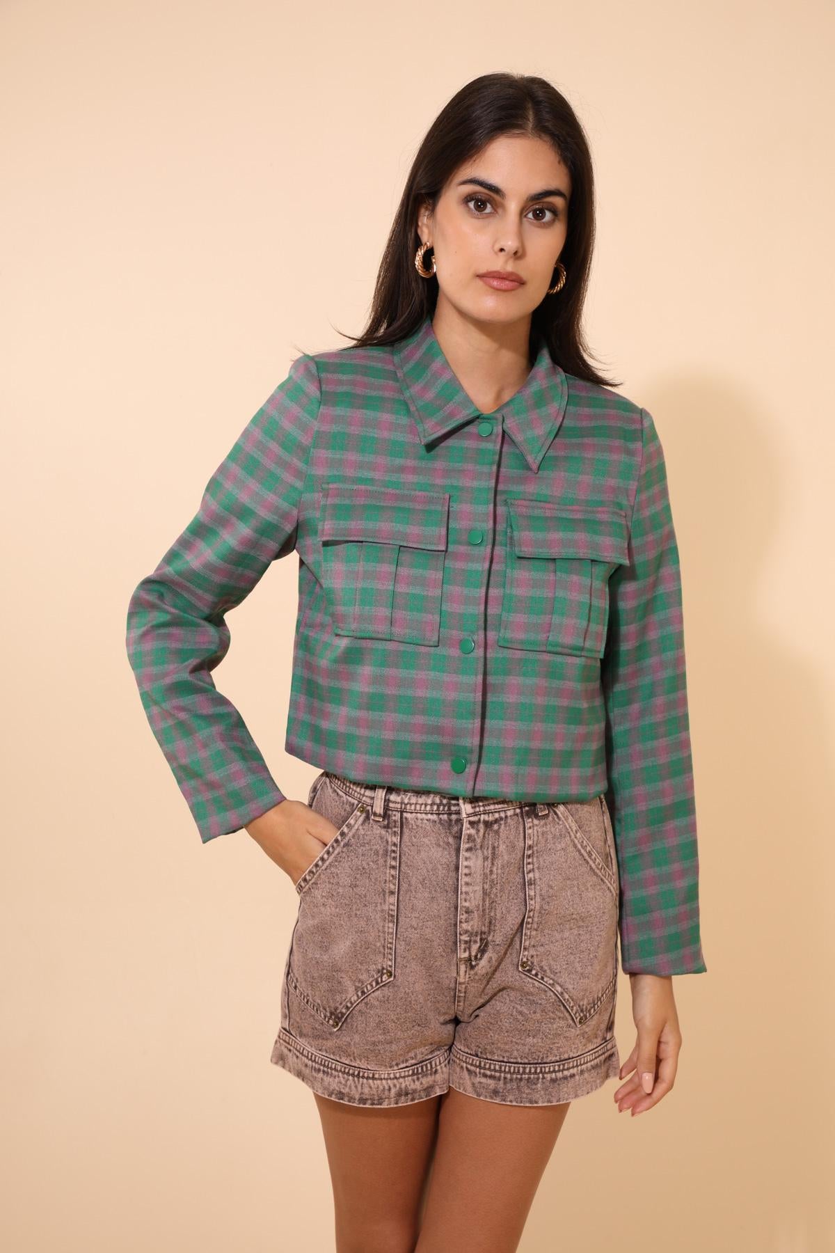 5185 Veste à carreaux