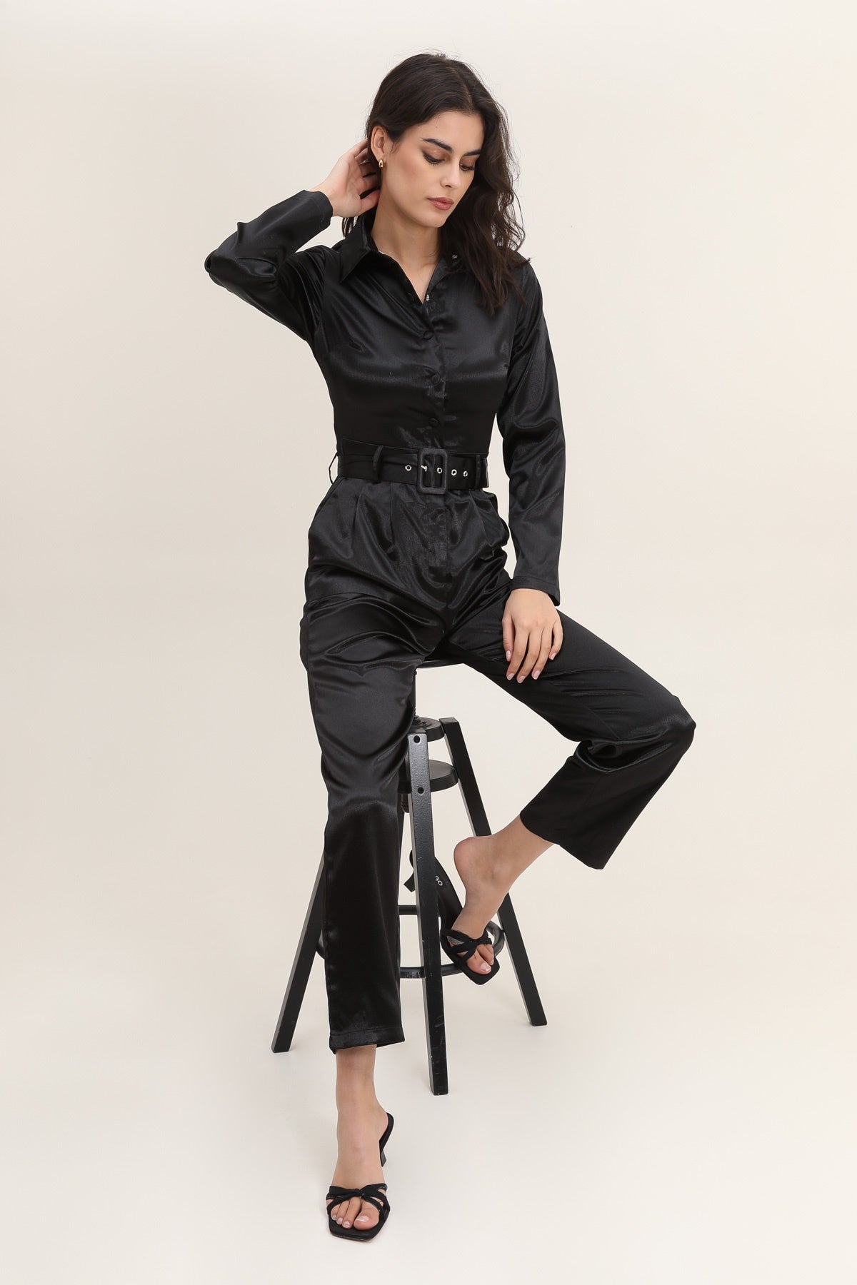 5202 Satin Jumpsuit
