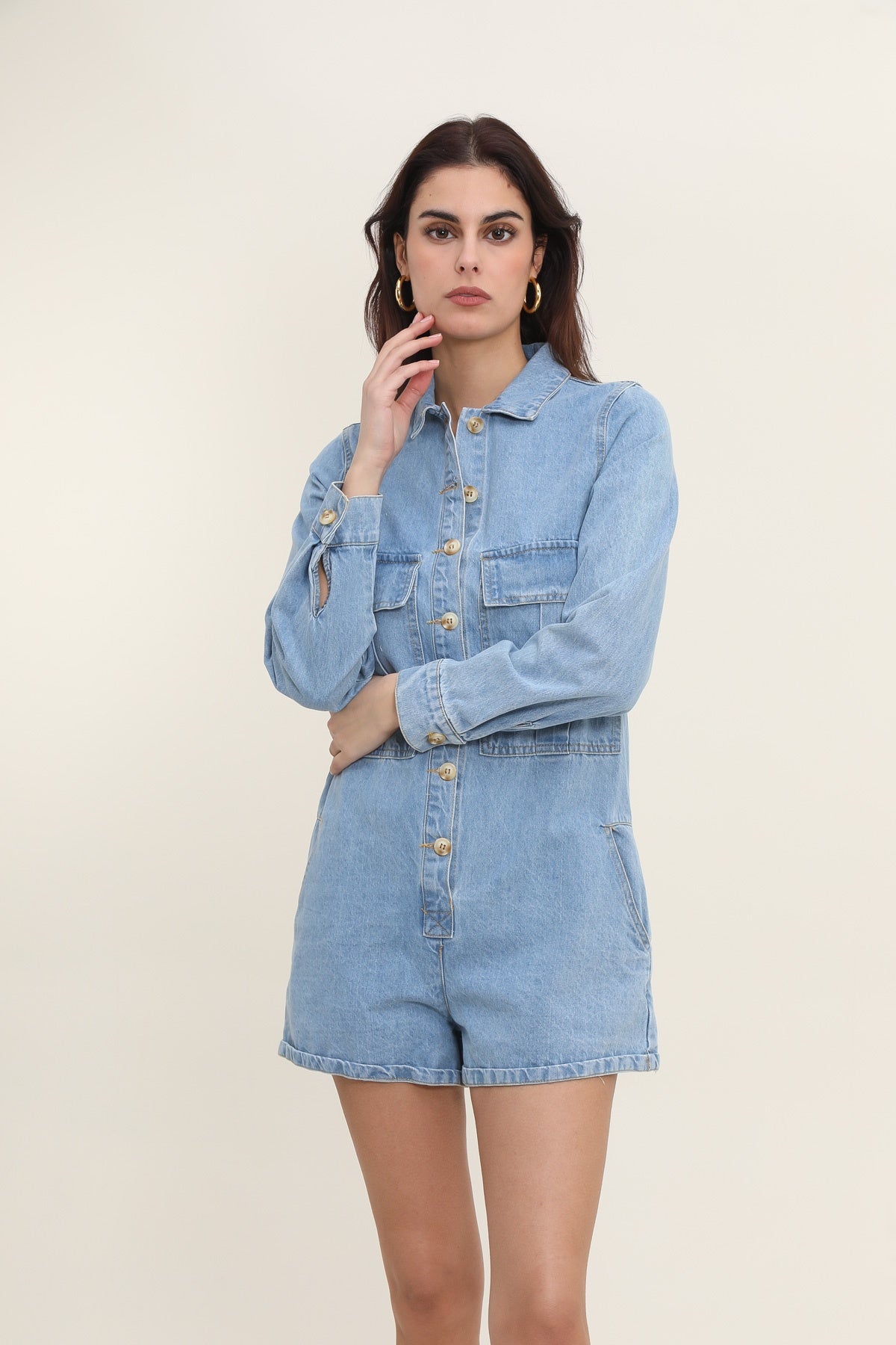 5203 Denim Jumpsuit