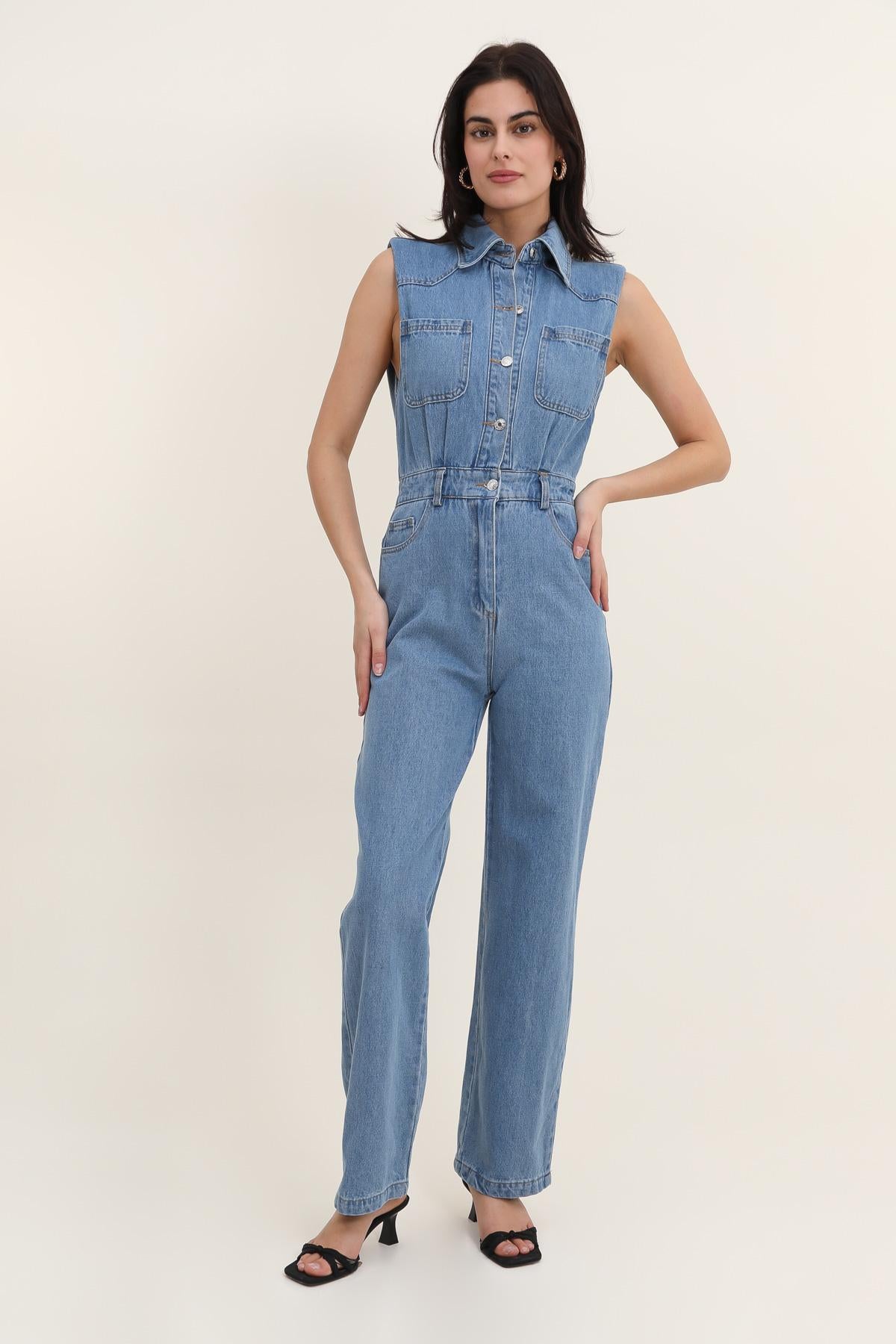 5206 Denim Jumpsuit