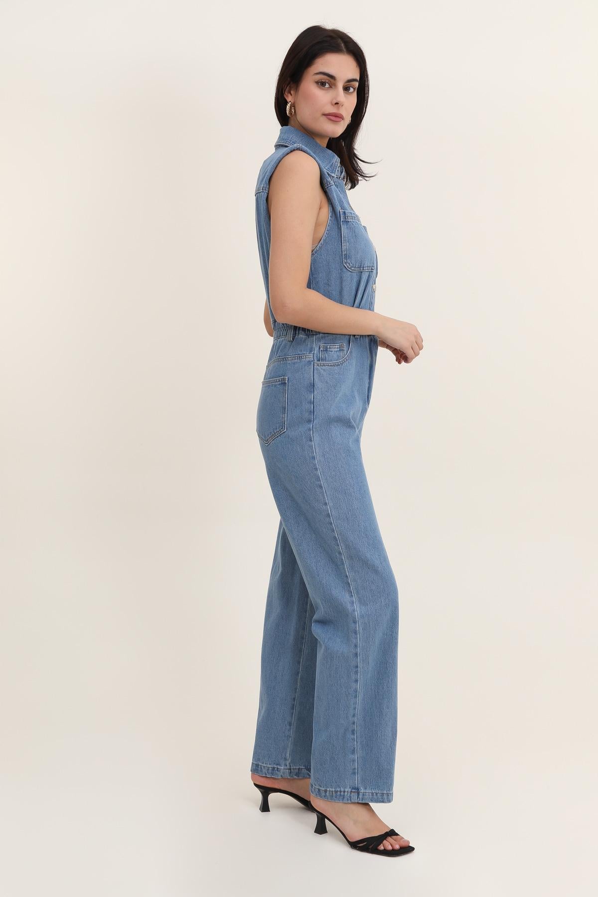 5206 Denim Jumpsuit