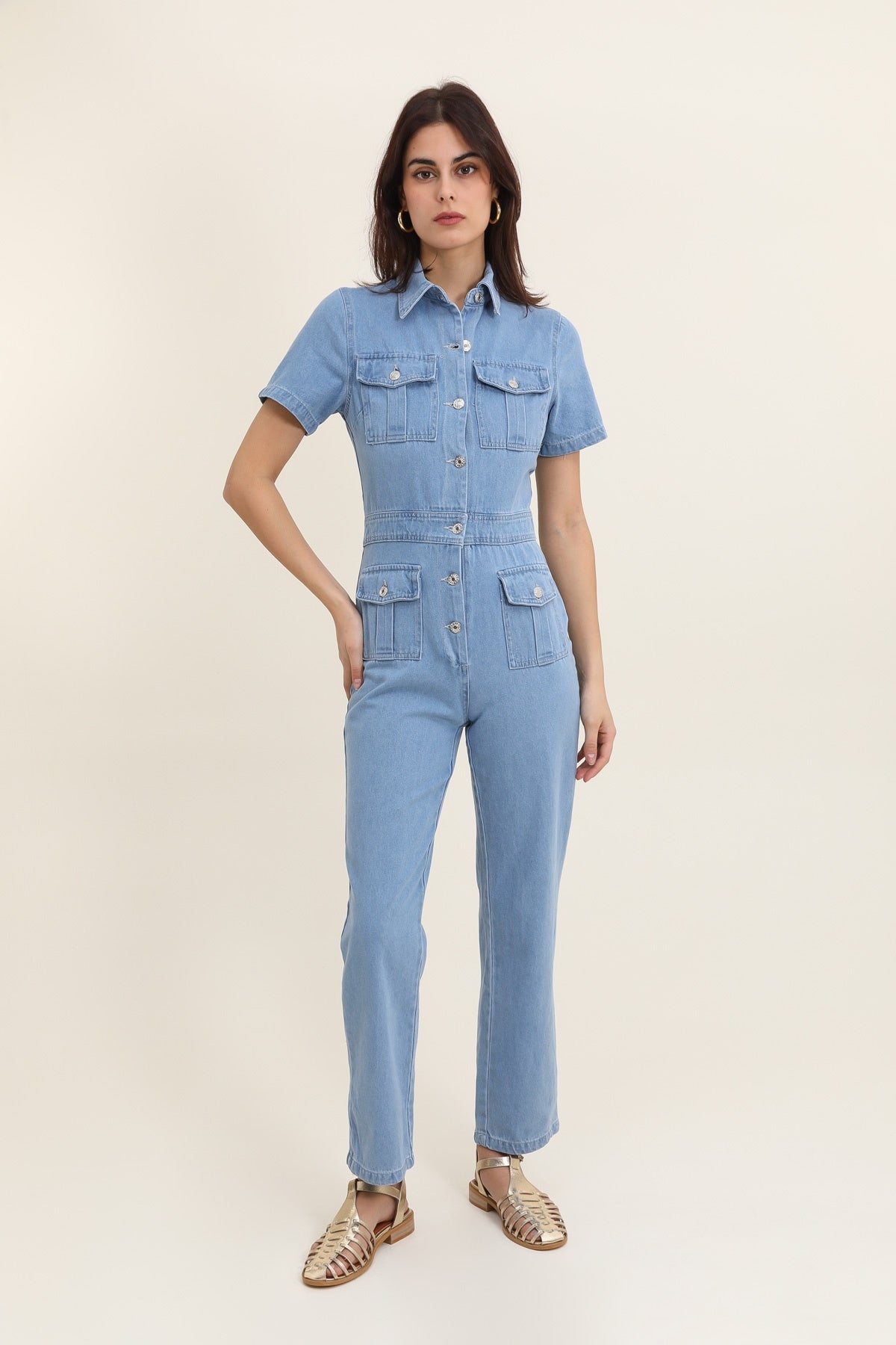 5217 Denim Jumpsuit
