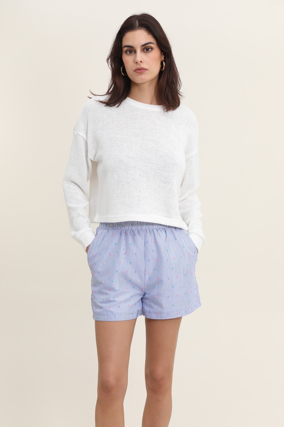 5287 Short à rayures