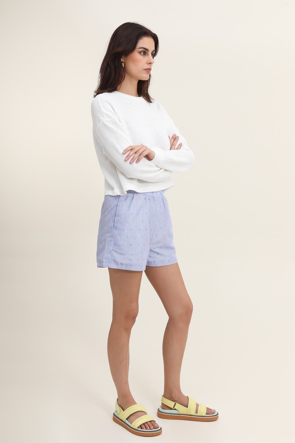 5287 Short à rayures